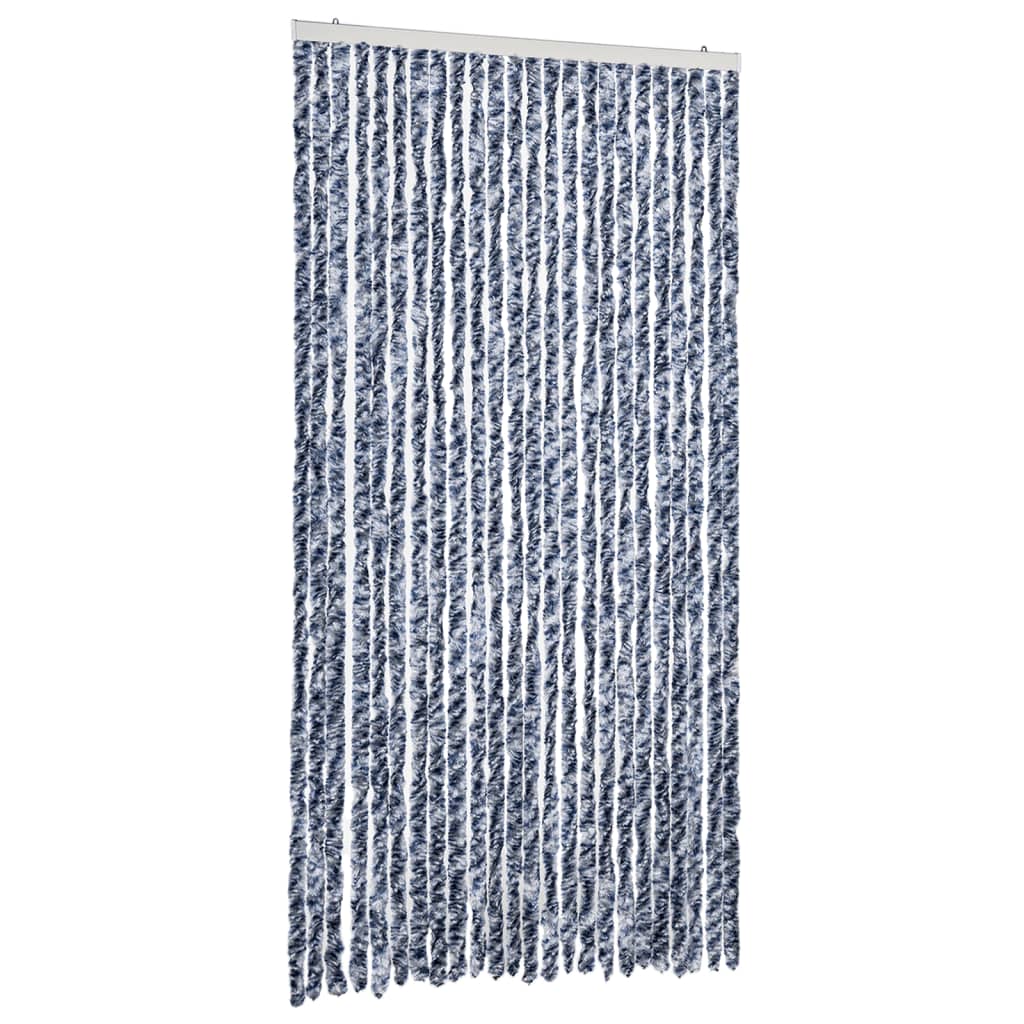 Fly Curtain Blue and White 100x200 cm Chenille