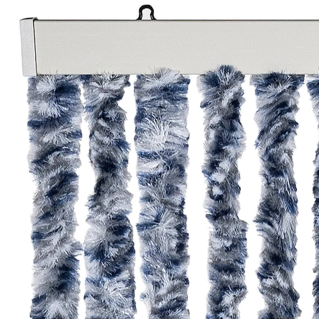 Fly Curtain Blue and White 100x200 cm Chenille