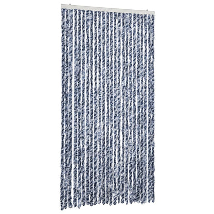 Fly Curtain Blue and White 100x230 cm Chenille