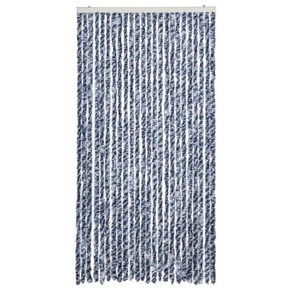 Fly Curtain Blue and White 100x230 cm Chenille