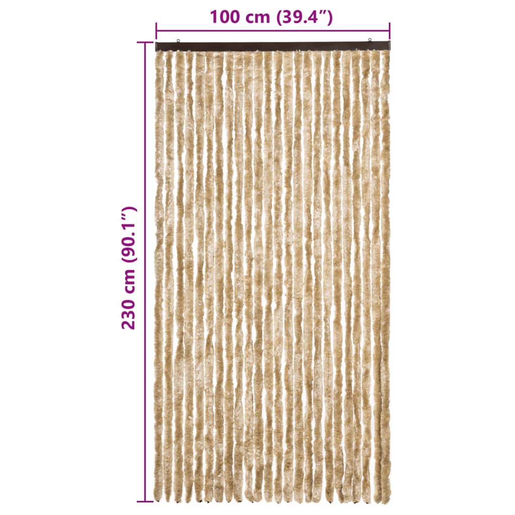 Fly Curtain Beige 100x230 cm Chenille