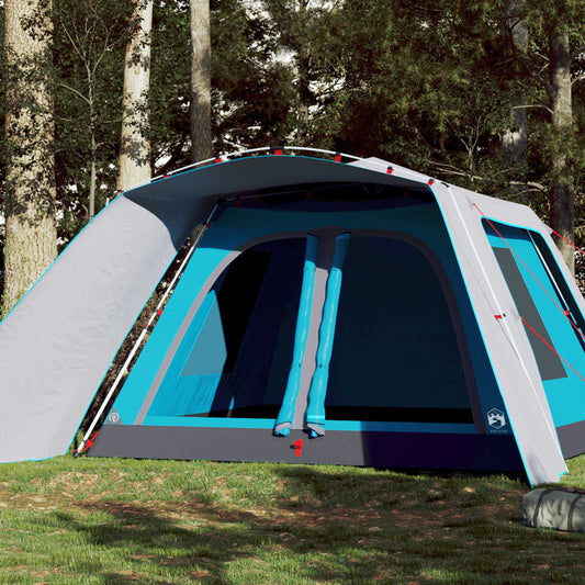 Family Tent with Porch 9-Person Blue Quick Release