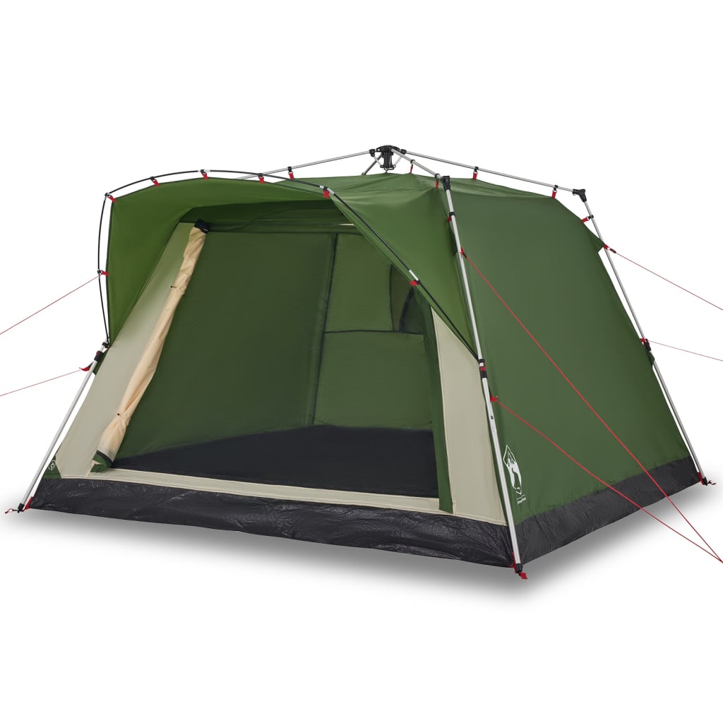 Camping Tent Cabin 4-Person Green Quick Release