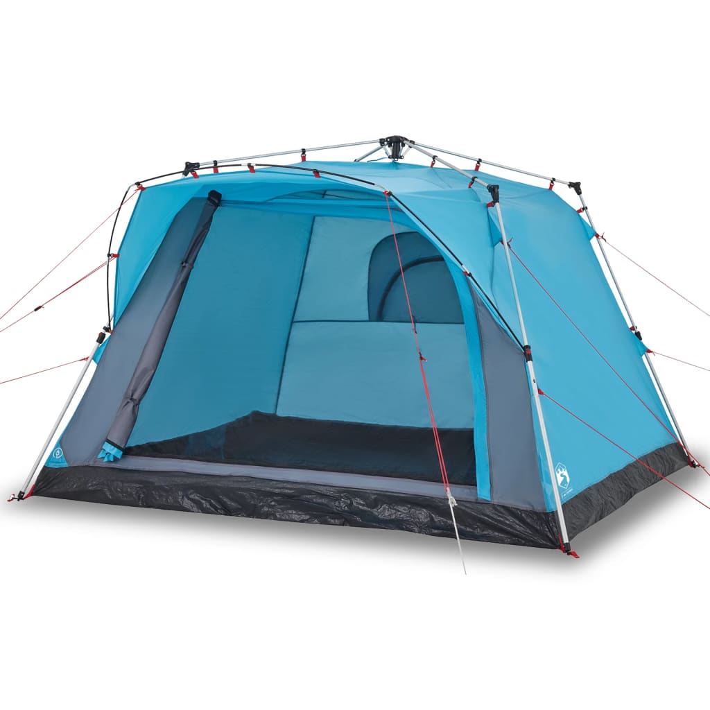 Camping Tent Cabin 4-Person Blue Quick Release