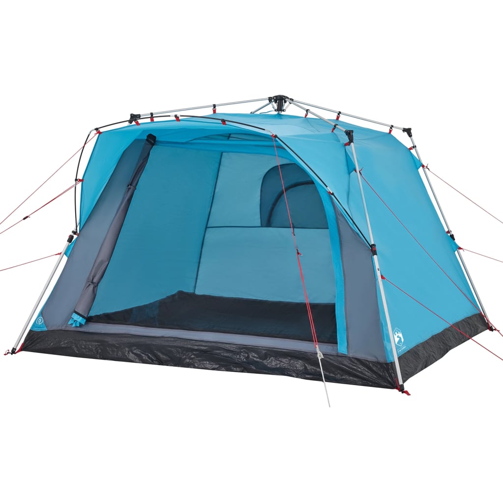 Camping Tent Cabin 4-Person Blue Quick Release