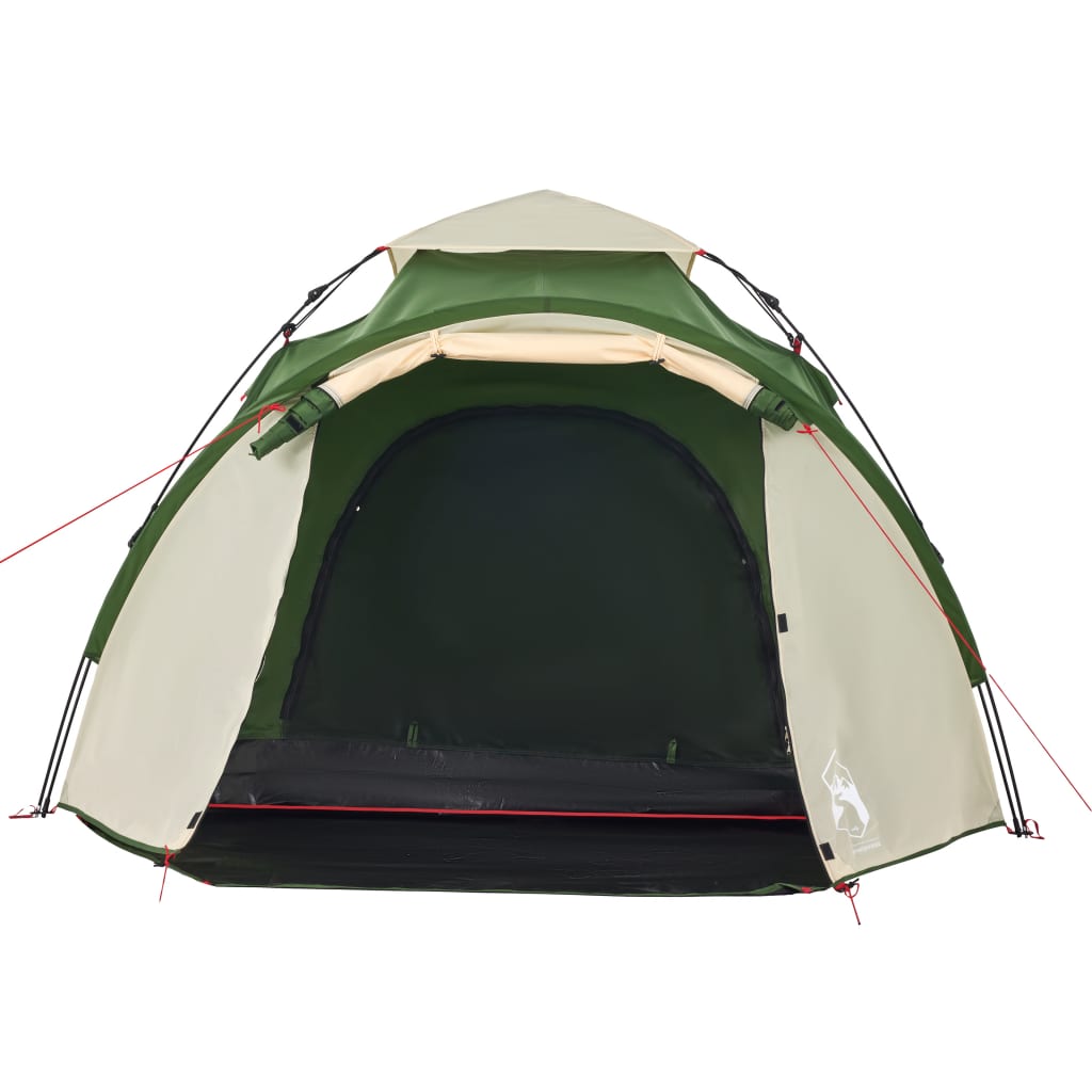 Camping Tent Dome 3-Person Green Quick Release