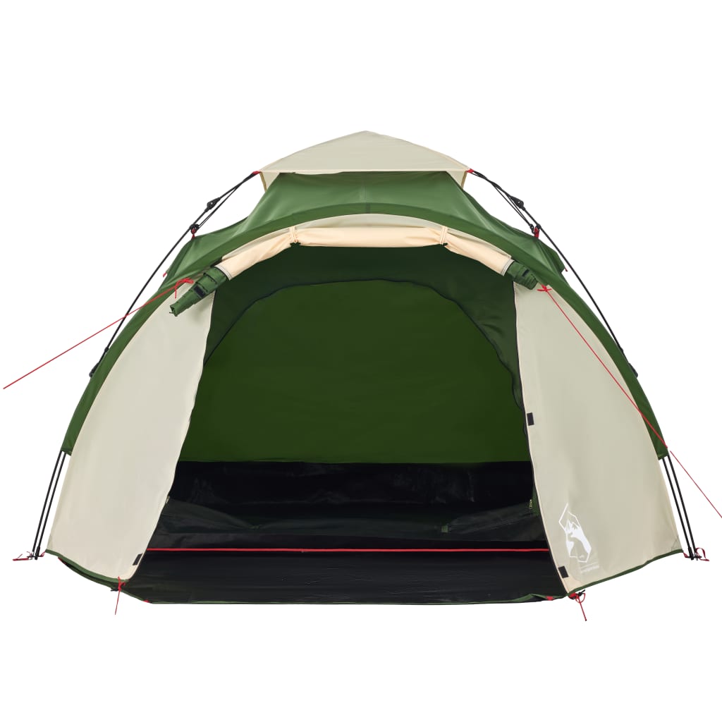 Camping Tent Dome 3-Person Green Quick Release