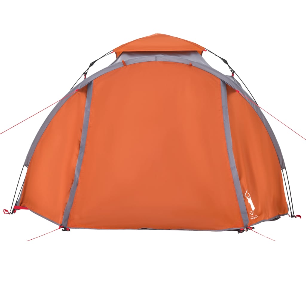 Camping Tent Dome 3-Person Grey and Orange Quick Release