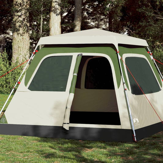 Camping Tent Dome 4-Person Green Quick Release