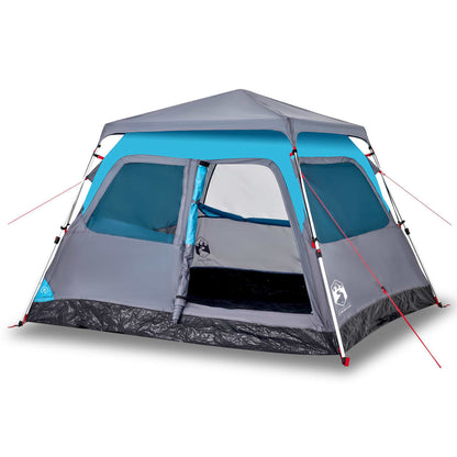 Camping Tent Dome 4-Person Blue Quick Release