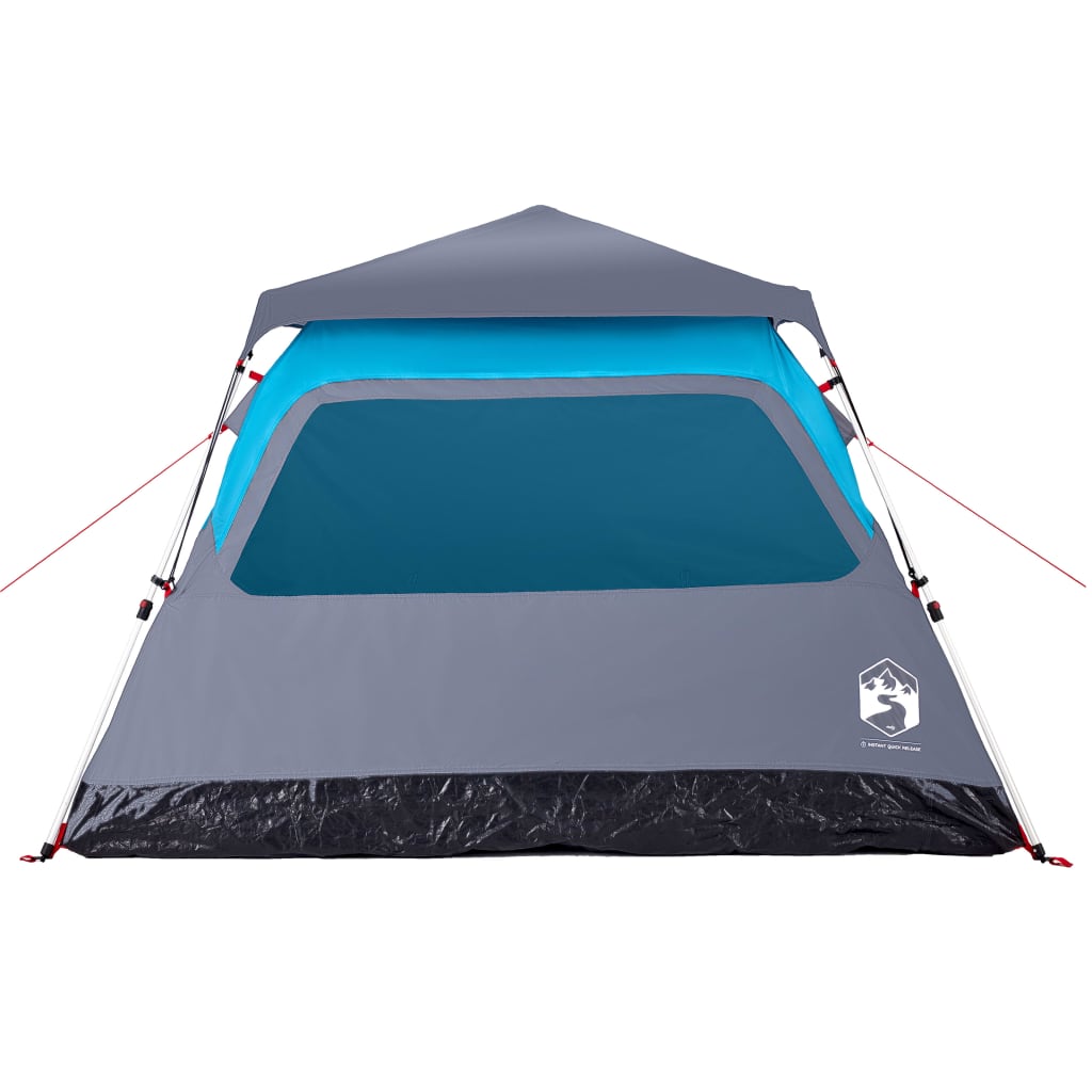 Camping Tent Dome 4-Person Blue Quick Release