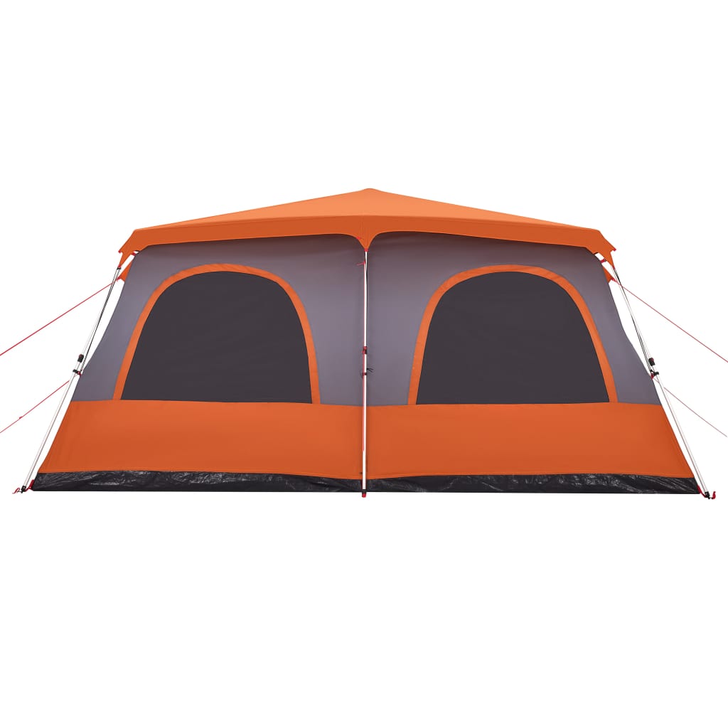 Family Tent Dome 8-Person Grey and Orange Quick Release