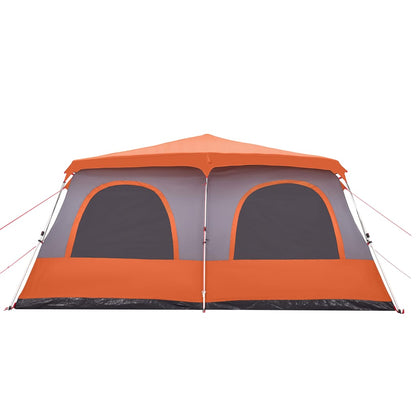 Family Tent Dome 10-Person Grey and Orange Quick Release