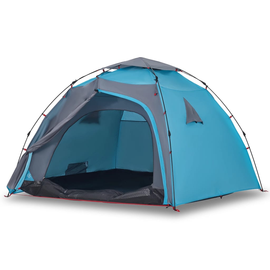 Camping Tent Dome 4-Person Blue Quick Release