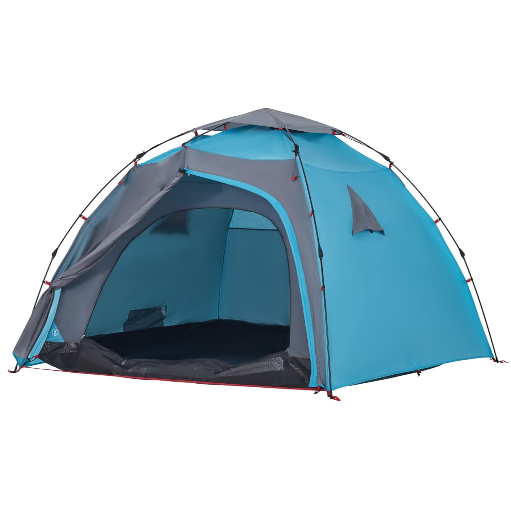 Camping Tent Dome 4-Person Blue Quick Release