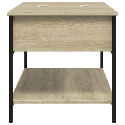 Coffee Table Sonoma Oak 100x50x50 cm Engineered Wood and Metal