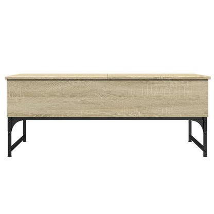 Coffee Table Sonoma Oak 100x50x40 cm Engineered Wood and Metal