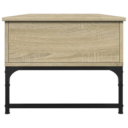 Coffee Table Sonoma Oak 100x50x40 cm Engineered Wood and Metal