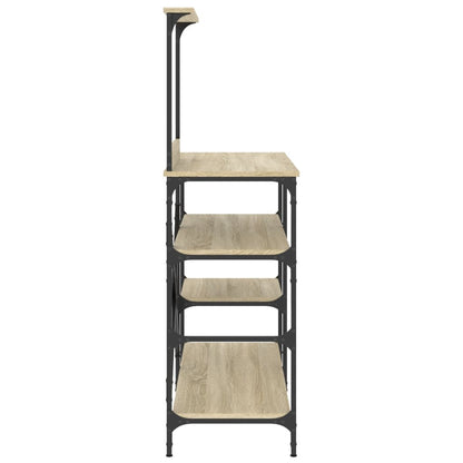 Baker's Rack Sonoma Oak 90x40x132 cm Engineered Wood and Metal