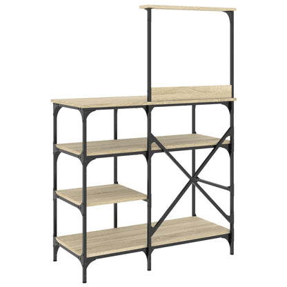 Baker's Rack Sonoma Oak 90x40x132 cm Engineered Wood and Metal