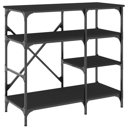 Baker's Rack Black 90x40x84 cm Engineered Wood and Metal