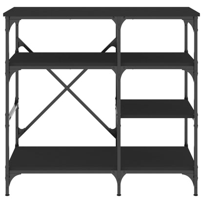 Baker's Rack Black 90x40x84 cm Engineered Wood and Metal