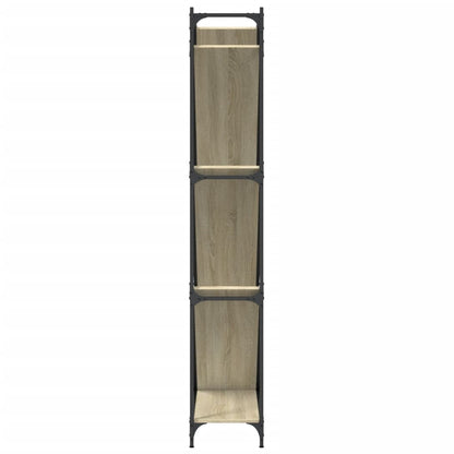 Bookcase Sonoma Oak 79x30x180 cm Engineered Wood and Metal