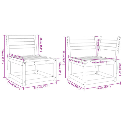 5 Piece Garden Sofa Set Solid Wood Pine