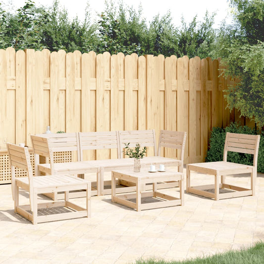 5 Piece Garden Sofa Set Solid Wood Pine