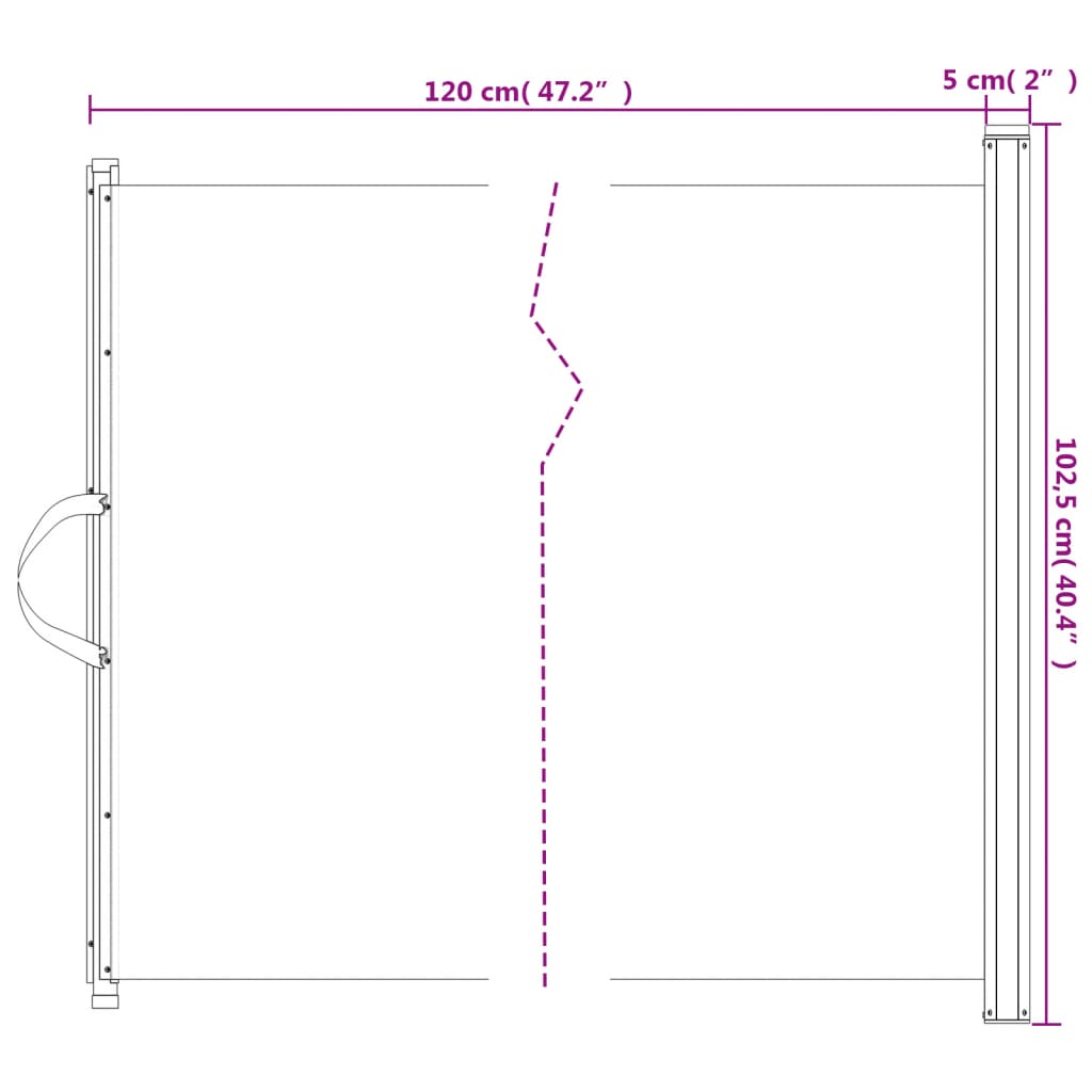 Retractable Pet Gate White 102.5x125 cm