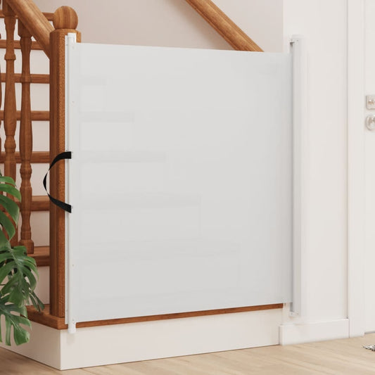 Retractable Pet Gate White 102.5x125 cm