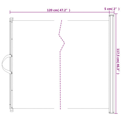 Retractable Pet Gate White 117.5x125 cm