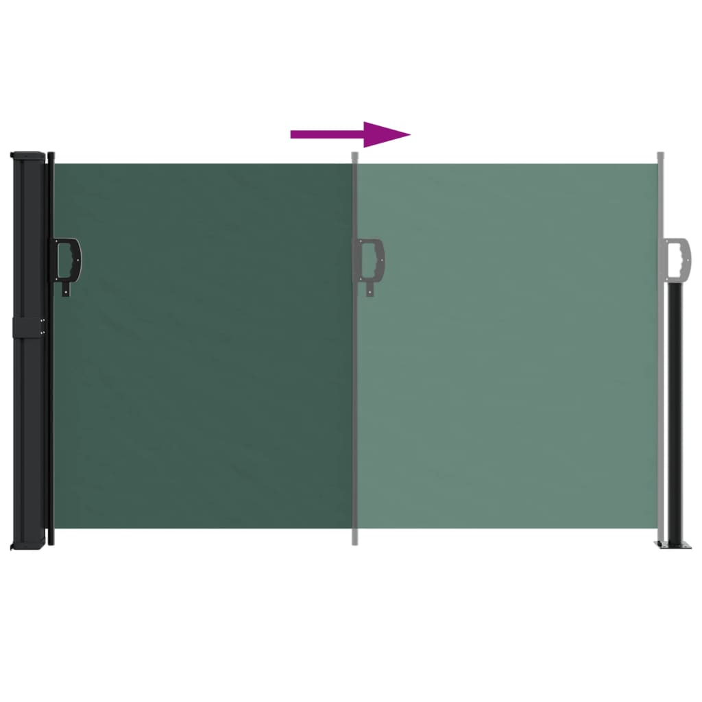 Retractable Side Awning Dark Green 120x300 cm