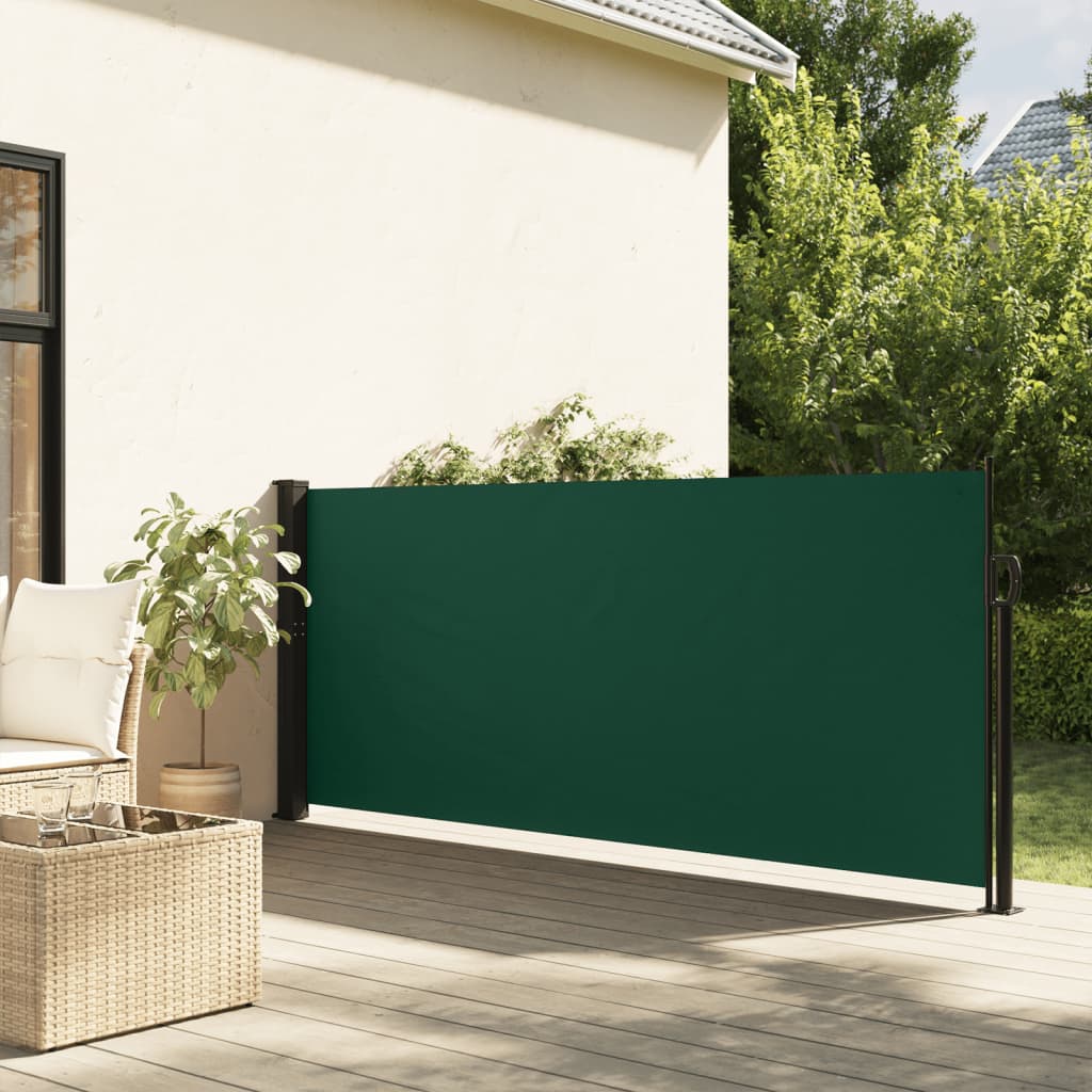 Retractable Side Awning Dark Green 120x300 cm