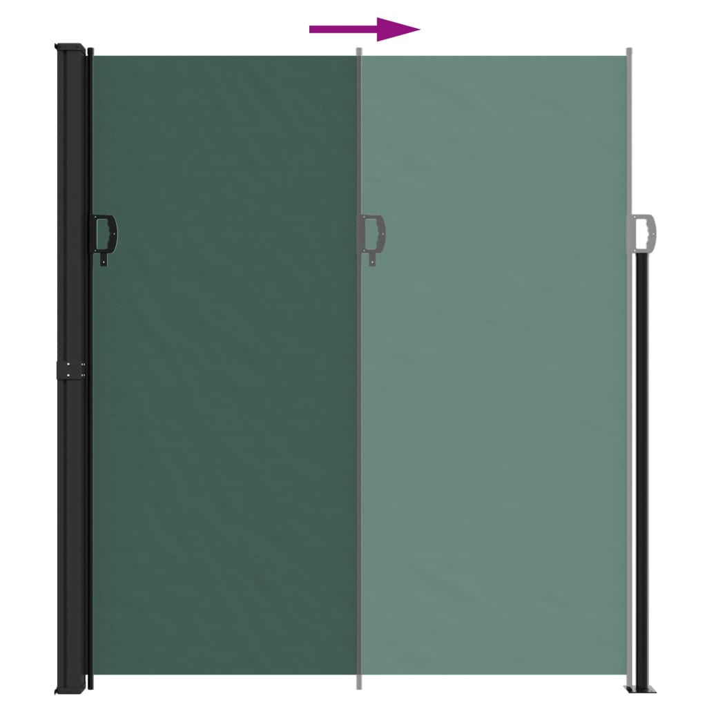 Retractable Side Awning Dark Green 220x300 cm