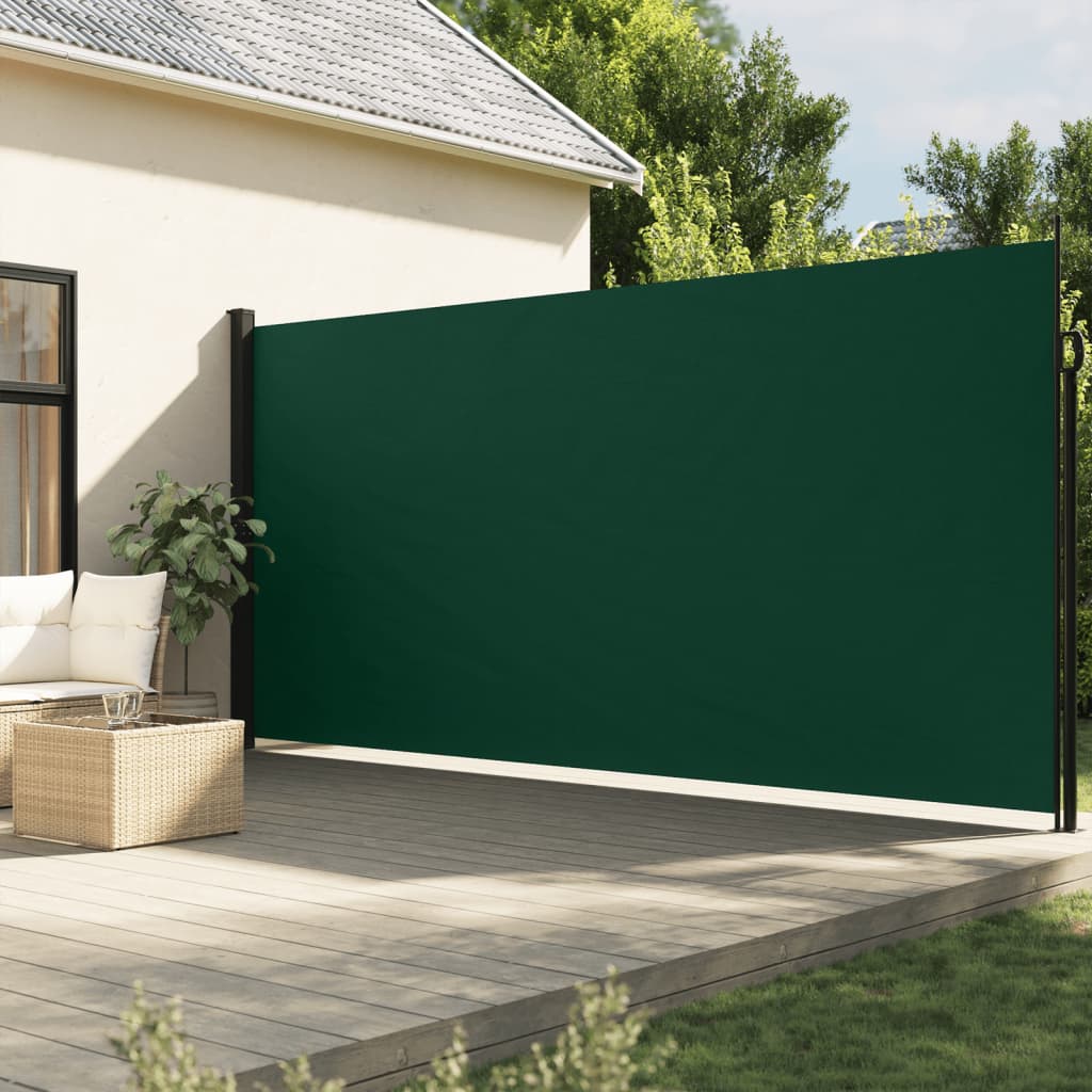 Retractable Side Awning Dark Green 220x300 cm