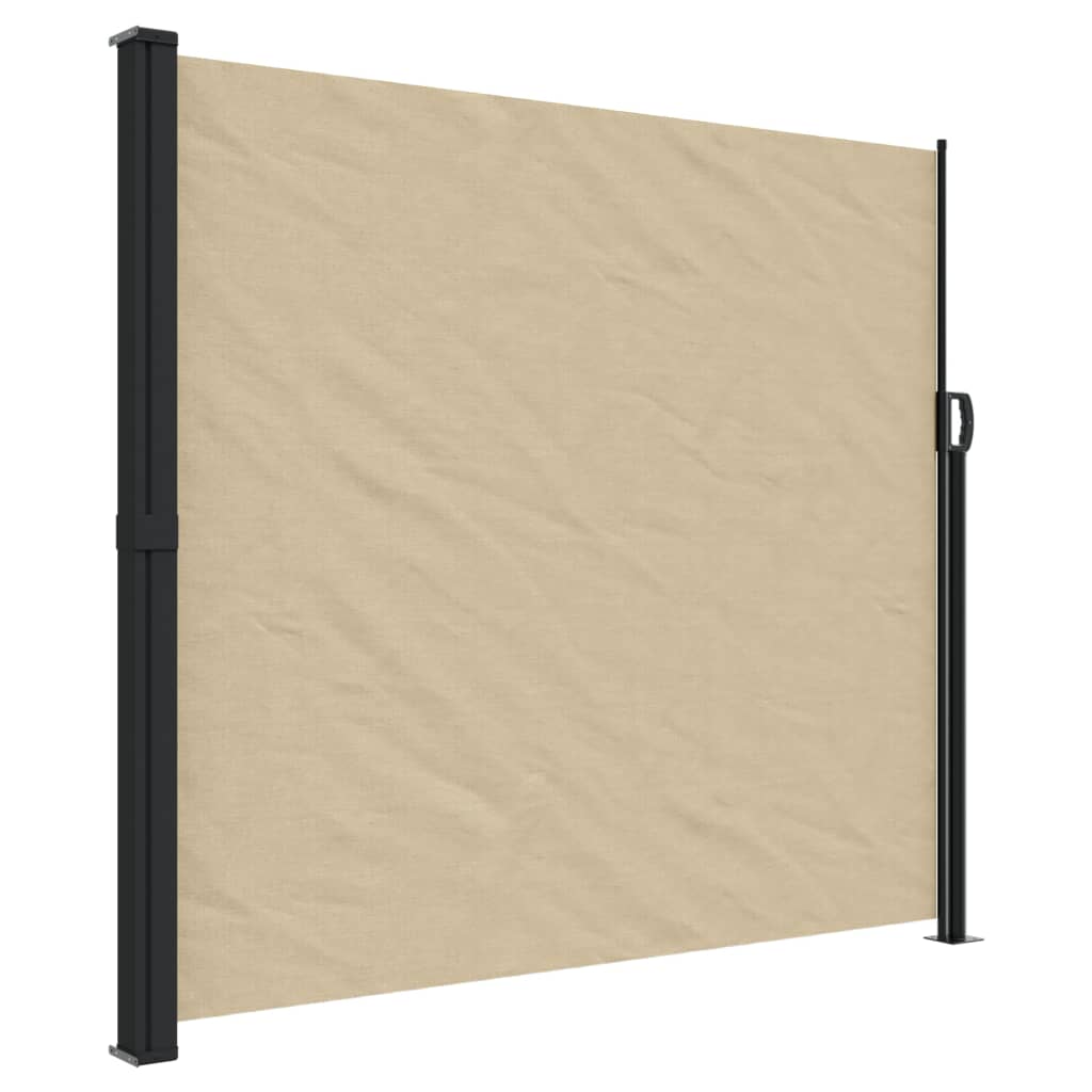 Retractable Side Awning Beige 180x600 cm