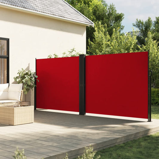 Retractable Side Awning Red 180x600 cm