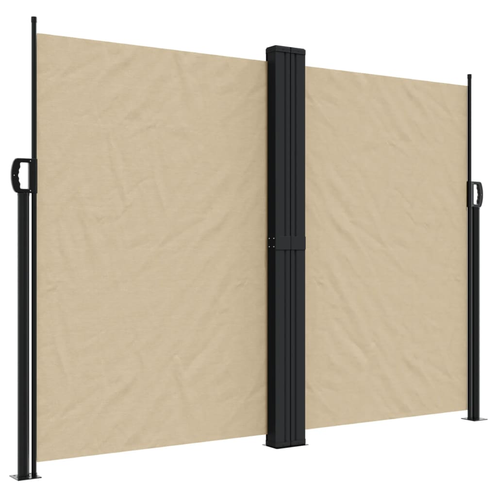 Retractable Side Awning Beige 180x600 cm