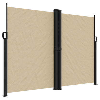 Retractable Side Awning Beige 180x600 cm