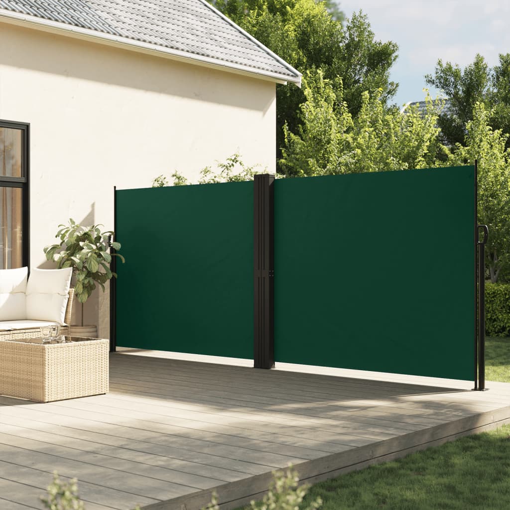 Retractable Side Awning Dark Green 180x1000 cm