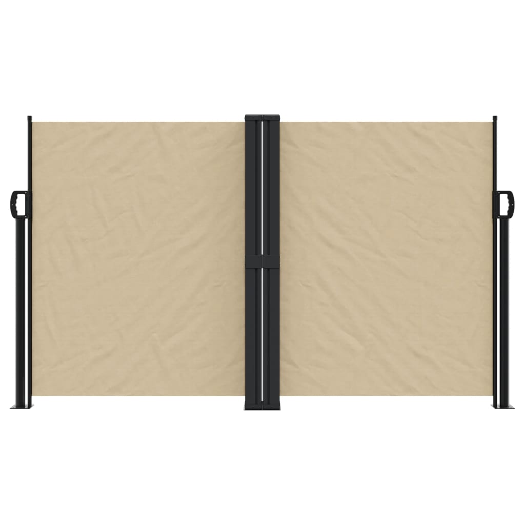 Retractable Side Awning Beige 140x1200 cm