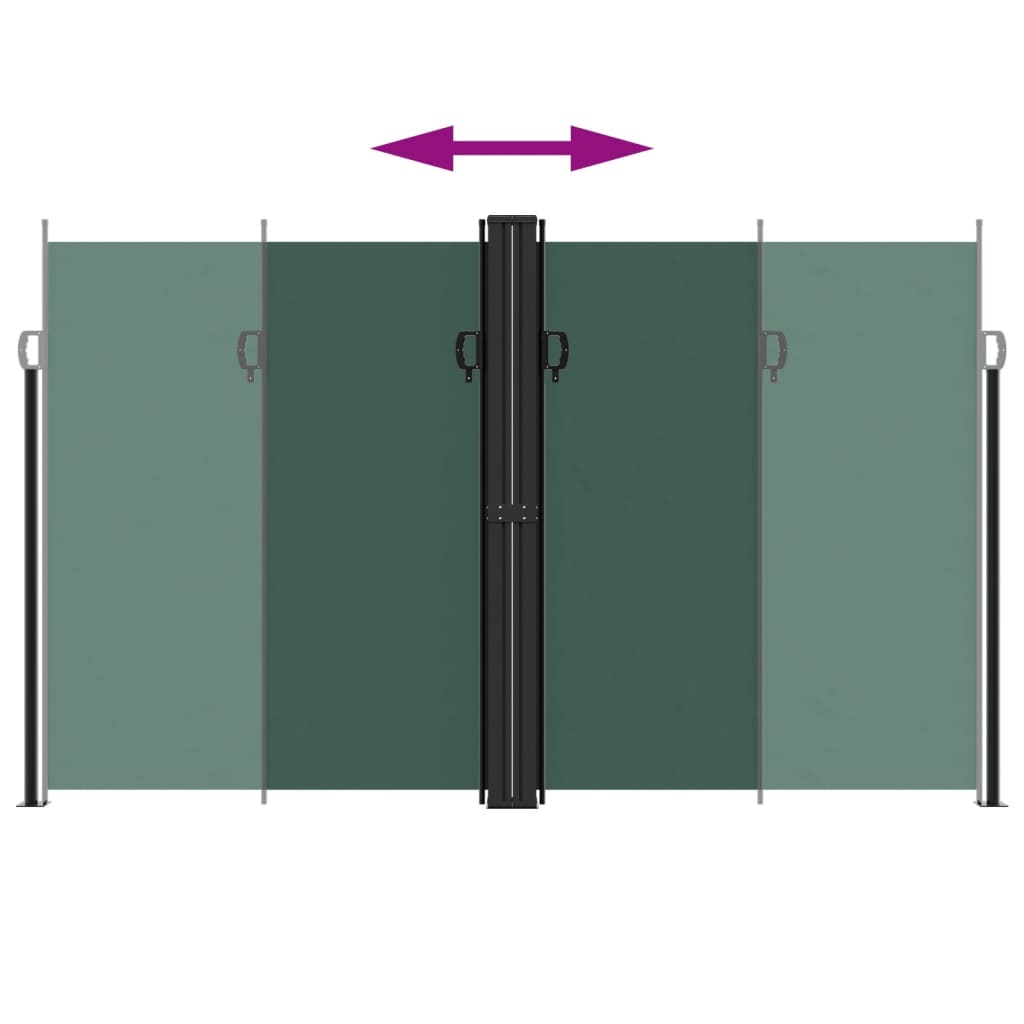 Retractable Side Awning Dark Green 200x1200 cm