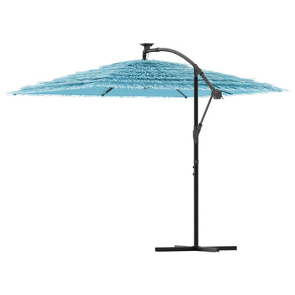 Garden Parasol with Steel Pole Blue 246x246x230 cm