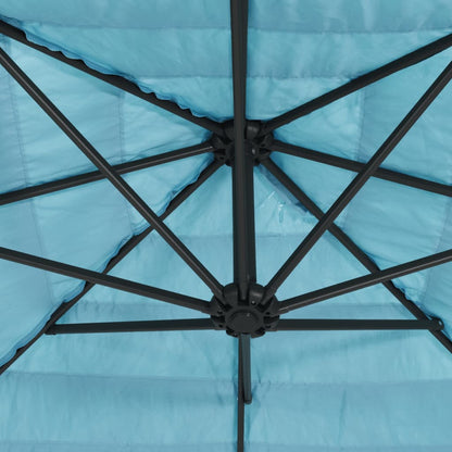 Garden Parasol with Steel Pole Blue 246x246x230 cm