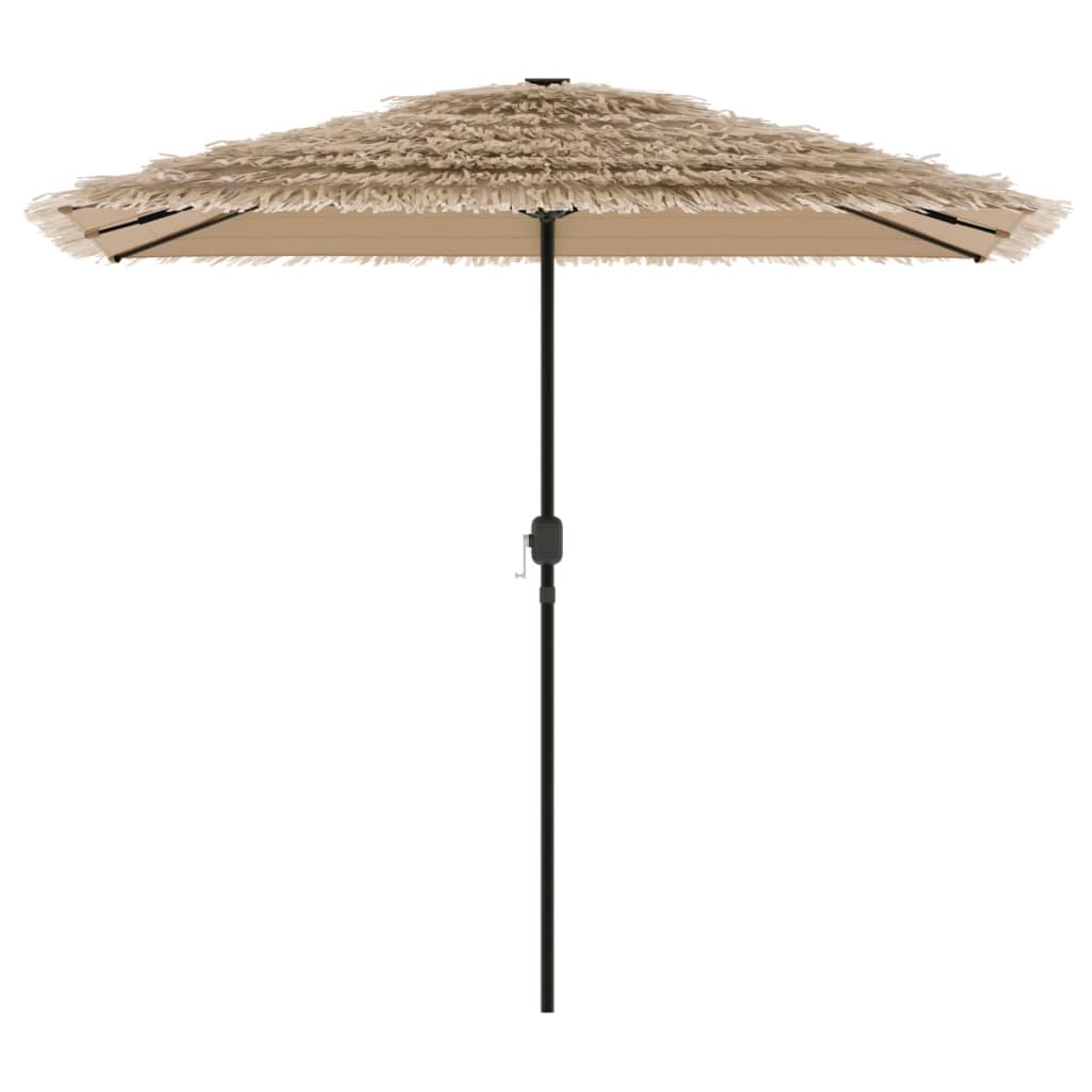 Garden Parasol with Steel Pole Brown 248x248x248 cm