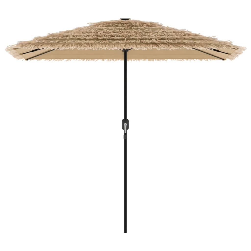 Garden Parasol with Steel Pole Brown 248x248x248 cm