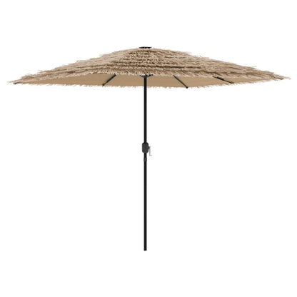 Garden Parasol with Steel Pole Brown 248x248x248 cm