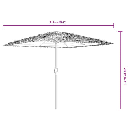 Garden Parasol with Steel Pole Green 248x248x248 cm