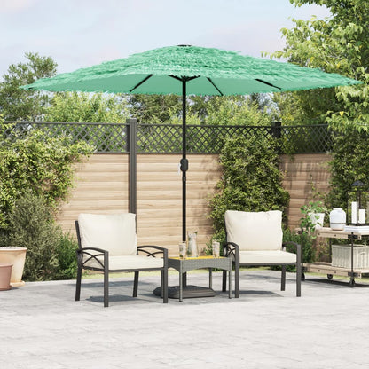 Garden Parasol with Steel Pole Green 248x248x248 cm